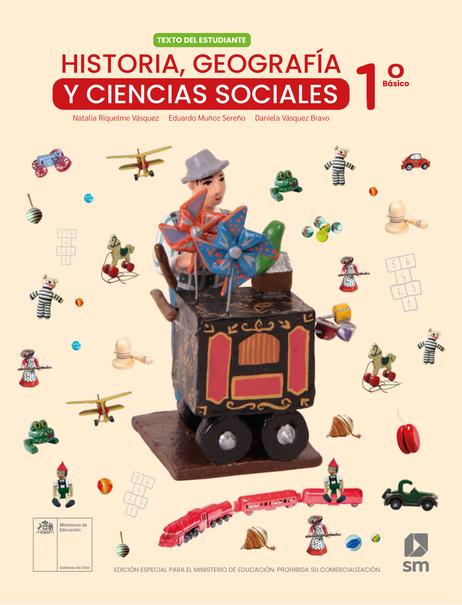 portada del libro historia, Geografía y Ciencias Sociales primero de básico